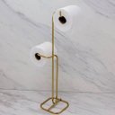 Ver imagem 4 de Porta Papel Higiênico Parede Banheiro Luxo - Dourado
