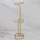 Ver imagem 5 de Porta Papel Higiênico Parede Banheiro Luxo - Dourado