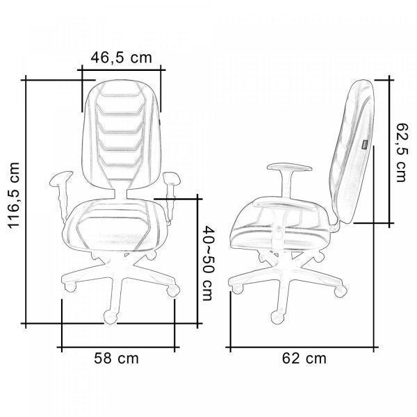 Cadeira Gamer Spider Braço Regulável Modelo Presidente Ecoflex - 4