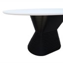 Ver imagem 5 de Mesa de Jantar Apollo Tampo Oval 160x90cm Preto/Branco
