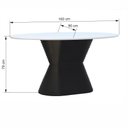 Ver imagem 2 de Mesa de Jantar Apollo Tampo Oval 160x90cm Preto/Branco