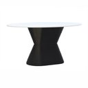 Ver imagem 1 de Mesa de Jantar Apollo Tampo Oval 160x90cm Preto/Branco