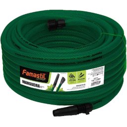 Mangueira para Jardim 20M Trançada Kit com Esguicho e Conector Verde Famastil - 2
