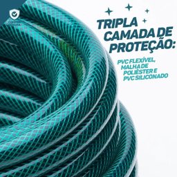 Mangueira para Jardim 20M Trançada Kit com Esguicho e Conector Verde Famastil - 5