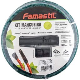 Mangueira para Jardim 20M Trançada Kit com Esguicho e Conector Verde Famastil - 3
