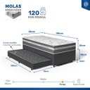 Ver imagem 6 de Cama Box com Colchão de Molas Ensacadas Luve + Auxiliar de Espuma Unique Solteiro 88cm