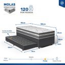 Ver mais imagens de Cama Box com Colchão de Molas Ensacadas Luve + Auxiliar de Espuma Unique Solteiro 88cm