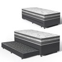 Ver imagem 6 de Cama Box com Colchão de Molas Ensacadas Luve + Auxiliar de Espuma Unique Solteiro 88cm