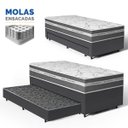 Ver imagem 5 de Cama Box com Colchão de Molas Ensacadas Luve + Auxiliar de Espuma Unique Solteiro 88cm