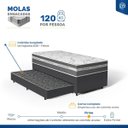 Ver imagem 2 de Cama Box com Colchão de Molas Ensacadas Luve + Auxiliar de Espuma Unique Solteiro 88cm