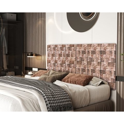 Painel Cabeceira Box Queen 1,60 Estampa Marrom - Comprar Moveis em Casa