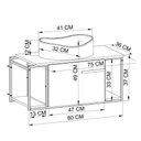 Ver imagem 3 de Gabinete Suspenso para Banheiro 80cm P1019 Mel com Cuba Berlin Preta