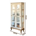 Ver imagem 3 de Cristaleira Madeira Maciça 2 Portas Vidro Lateral Branco Garapa D113vl Shop Jm