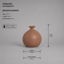 Ver imagem 3 de Vaso Maia Grande Decorativo de Cerâmica para Sala e Mesa Mocha Mousse