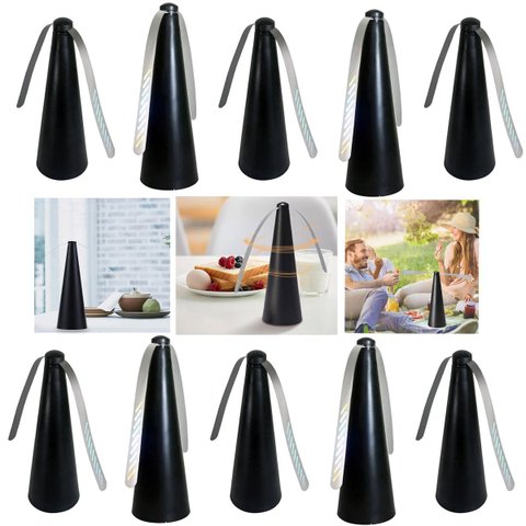 Ventilador Repelente Kit 10 Uni Anti Inseto Afasta Mosca Mosquitos Ar Livre Piquenique Mesa Quintal 
