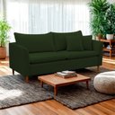 Ver imagem 1 de Sofá 2 Lugares Retrô 164cm Veludo Kassia