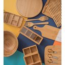 Ver imagem 5 de Pegador de Salada em Bambu Mãozinha Infantil Divertido