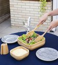 Ver imagem 3 de Pegador de Salada em Bambu Mãozinha Infantil Divertido
