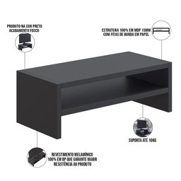 Suporte para Monitor Stand Home Office Lap L03 - Lyam Decor Preto - 4