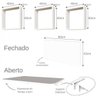 Conjunto com 1 Mesa Dobrável 60cm e 3 Nichos  - 6