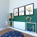 Ver imagem 3 de Conjunto com 1 Mesa Dobrável 60cm e 3 Nichos