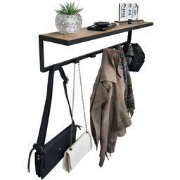 Cabideiro Strassis Design Sd-3505 Mdf Preto - 3