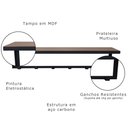 Ver imagem 7 de Cabideiro Strassis Design Sd-3505 Mdf Preto