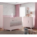 Ver imagem 2 de Conjunto Maya Rose Acetinado Cômoda e Berço