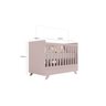 Conjunto Maya Rose Acetinado Cômoda e Berço - 5