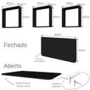 Ver imagem 6 de Conjunto com 1 Mesa Dobrável 60cm e 3 Nichos Preto