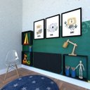 Ver imagem 1 de Conjunto com 1 Mesa Dobrável 60cm e 3 Nichos Preto