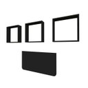 Ver imagem 4 de Conjunto com 1 Mesa Dobrável 60cm e 3 Nichos Preto