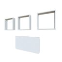 Ver imagem 4 de Conjunto com 1 Mesa Dobrável 60cm e 3 Nichos Cinza/Cristal