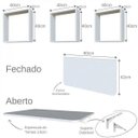 Ver imagem 6 de Conjunto com 1 Mesa Dobrável 60cm e 3 Nichos Cinza/Cristal
