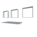 Ver imagem 5 de Conjunto com 1 Mesa Dobrável 60cm e 3 Nichos Cinza/Cristal