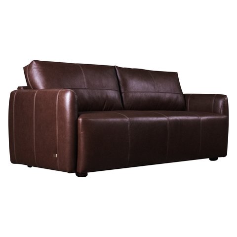 Sofá Decorativo Sala de Estar Romeno 4 Lugares 240cm Couro Caramelo - Mozzelar