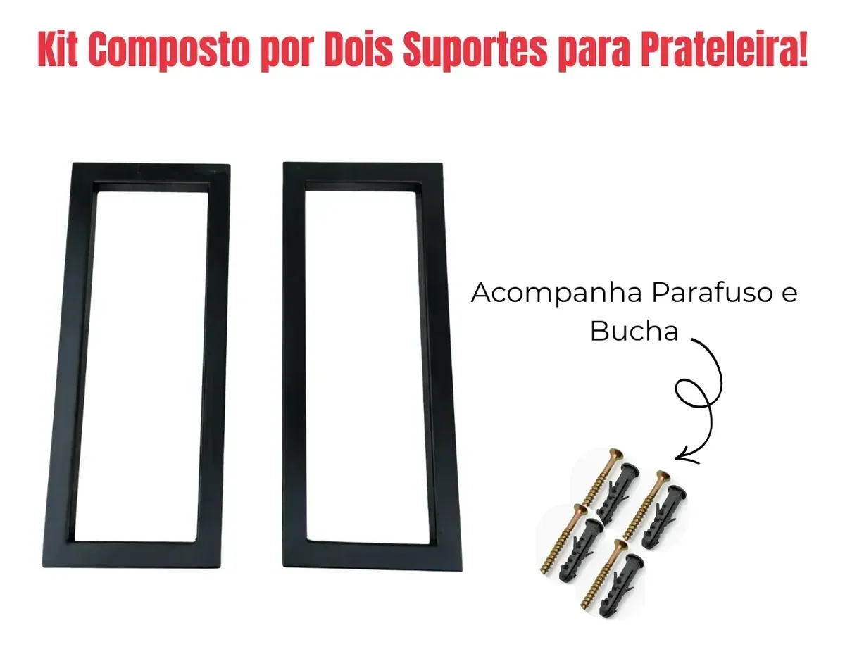 Ver imagem 4 de Suporte Prateleira Estilo Industrial 2 Unid 34cm