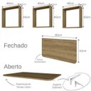 Ver imagem 6 de Conjunto com 1 Mesa Dobrável 60cm e 3 Nichos Bege/Carvalho Mel