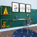 Ver imagem 3 de Conjunto com 1 Mesa Dobrável 60cm e 3 Nichos Bege/Carvalho Mel