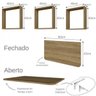Conjunto com 1 Mesa Dobrável 60cm e 3 Nichos  - 6