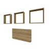 Conjunto com 1 Mesa Dobrável 60cm e 3 Nichos  - 4