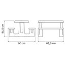 Ver imagem 3 de Mesa Infantil Plástica de Atividades Tramontina 90x84x52cm Playground Escolar Colorida Pic-nic