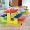 Mesa Infantil Plástica de Atividades Tramontina 90x84x52cm Playground Escolar Colorida Pic-nic - 2