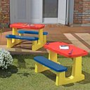 Ver imagem 5 de Mesa Infantil Plástica de Atividades Tramontina 90x84x52cm Playground Escolar Colorida Pic-nic