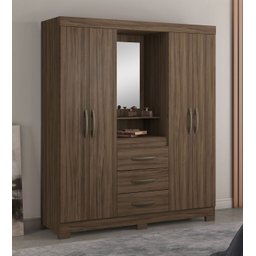 Guarda-Roupa 4 Portas NT 5015 Nogal - Notável - 2