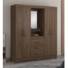 Guarda-Roupa 4 Portas NT 5015 Nogal - Notável - 2