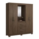 Ver imagem 1 de Guarda-Roupa 4 Portas NT 5015 Nogal - Notável