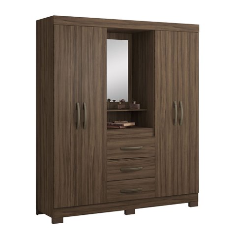 Guarda-Roupa 4 Portas NT 5015 Nogal - Notável