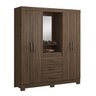 Guarda-Roupa 4 Portas NT 5015 Nogal - Notável - 1
