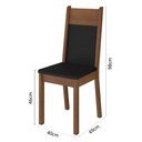 Ver imagem 4 de Kit 4 Cadeiras de Jantar 4280 Madesa Rustic/preto